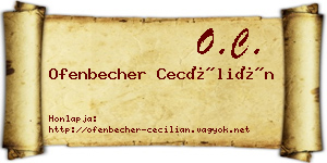 Ofenbecher Cecílián névjegykártya